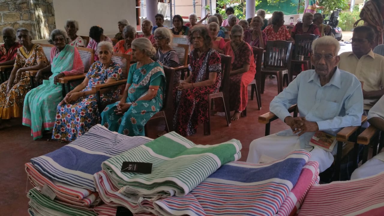 Residents gathered together at Ranwala Care Home